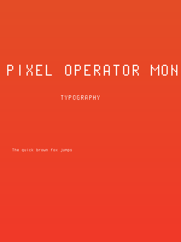 Pixel Operator Mono Poster
