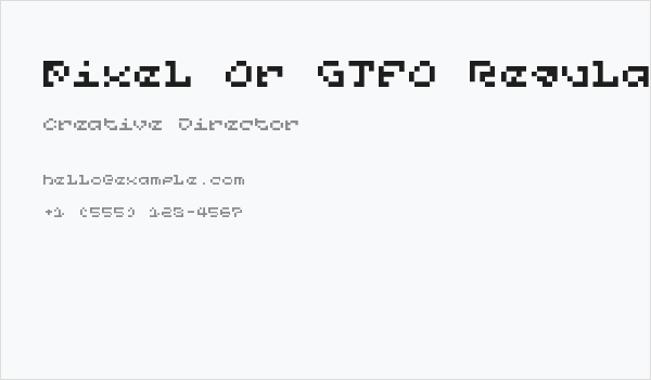 Pixel Or GTFO Regular Business Card