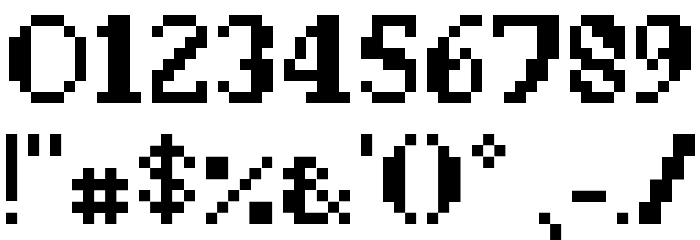 Pixel Pirate Regular Font OTHER CHARS