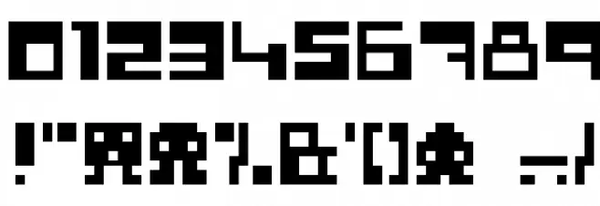 Pixel Power Font Alte caractere