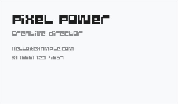 Pixel Power Business Card
