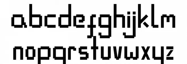 Pixel Rand फ़ॉन्ट लोअरकेस