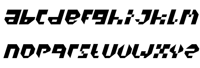 Pixel Regular Font LOWERCASE