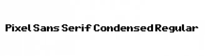 Pixel Sans Serif Condensed Regular  Fuentes Gratis Descargar