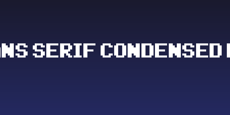Pixel Sans Serif Condensed Regular Social Header