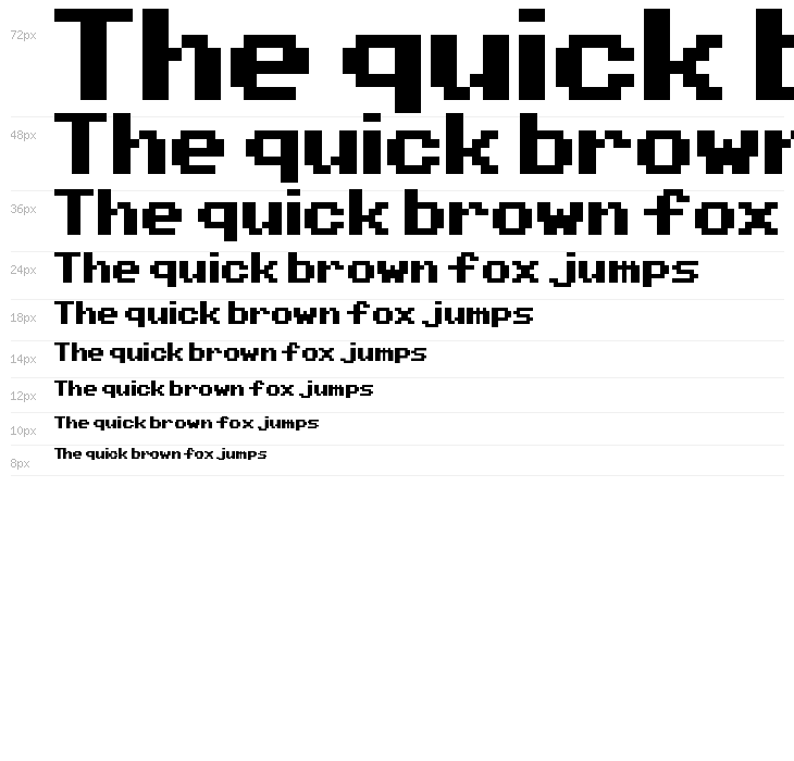 Pixel Sans Serif Condensed Regular Waterfall
