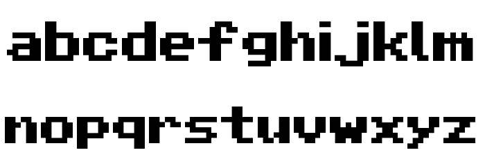 Pixel Sans Serif Condensed Regular Font LOWERCASE