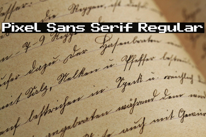 Pixel Sans Serif Regular Example 1
