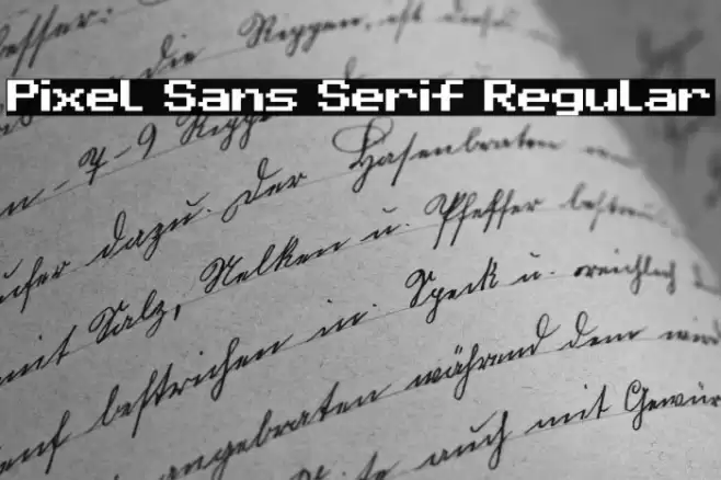 Pixel Sans Serif Regular Font examples