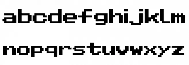 Pixel Sans Serif Regular फ़ॉन्ट लोअरकेस