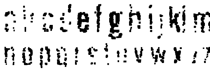 Pixel Shift Font LOWERCASE