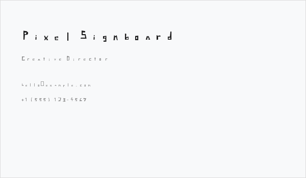 Pixel Signboard Business Card