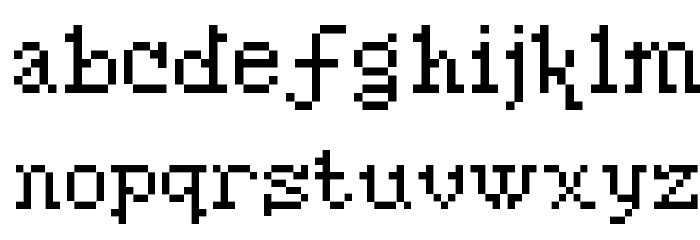 Pixel Sleigh Regular Font LOWERCASE