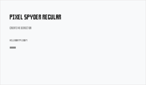 Pixel Spyder Regular Business Card