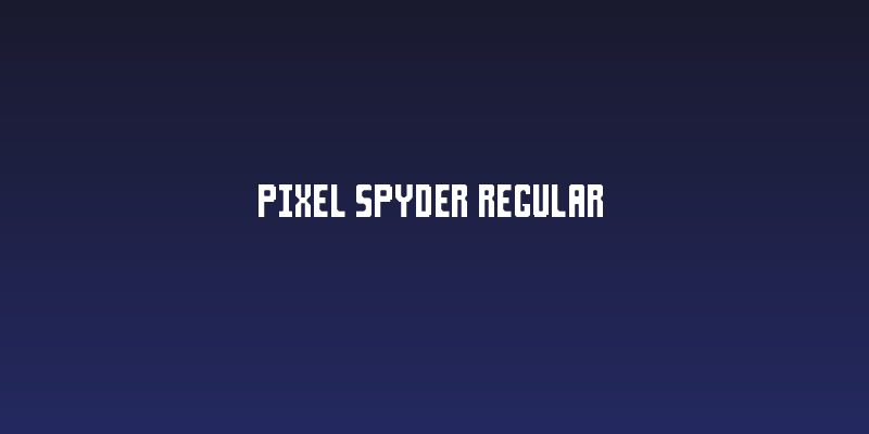 Pixel Spyder Regular Social Header