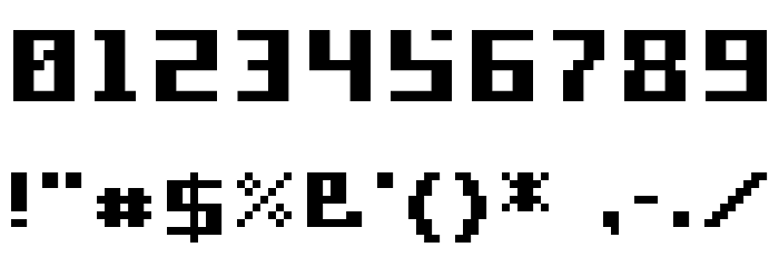 Pixel Square Bold Font OTHER CHARS