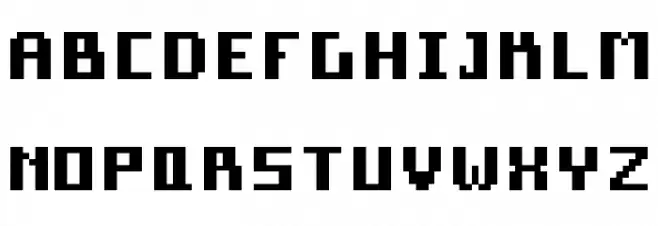Pixel Square Bold Polices MAJUSCULES