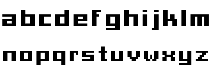 Pixel Square Bold Font LOWERCASE