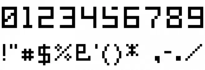Pixel Square Font OTHER CHARS