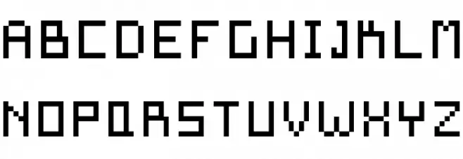 Pixel Square फ़ॉन्ट अपरकेस