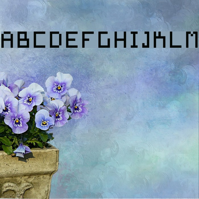 Pixel Square Font examples