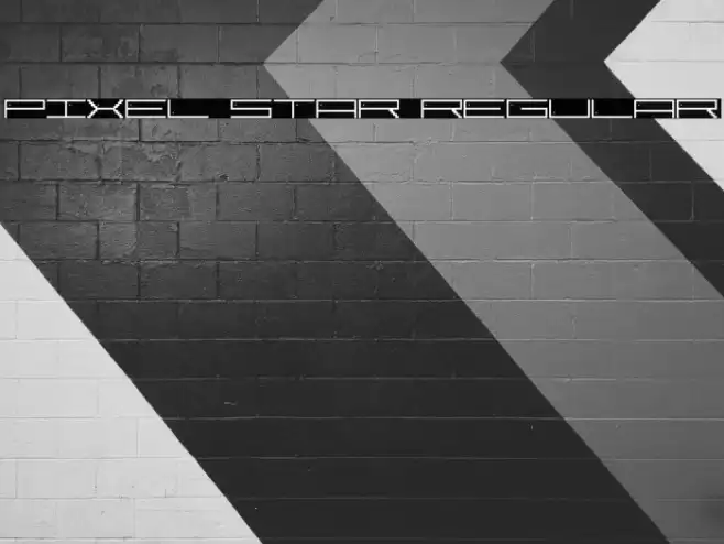 Pixel Star Regular Fonte examples