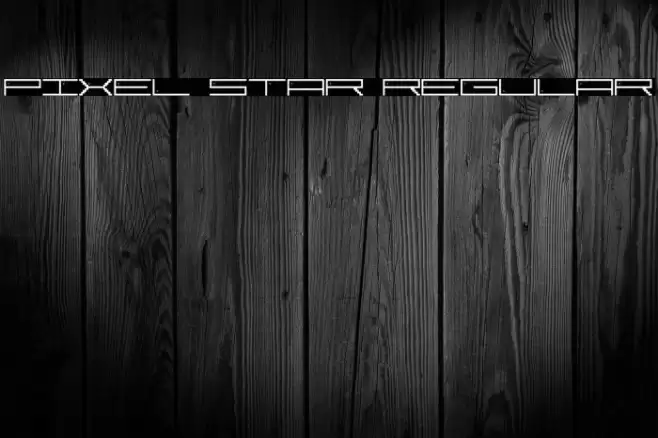Pixel Star Regular Fonte examples
