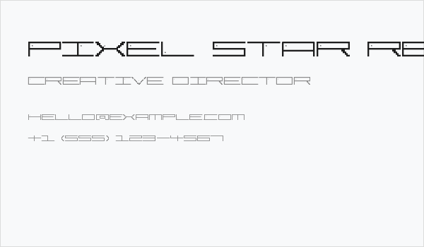 Pixel Star Regular Business Card