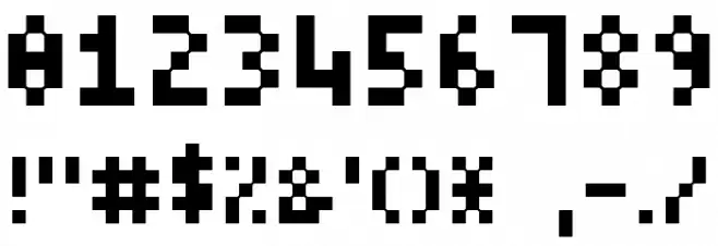 Pixel Symtext Font OTHER CHARS