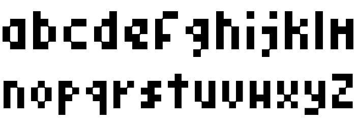 Pixel Symtext Font LOWERCASE