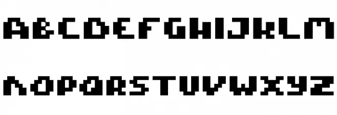 Pixel Tactical फ़ॉन्ट अपरकेस