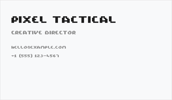 Pixel Tactical Business Card