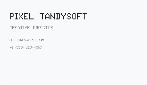 Pixel Tandysoft Business Card