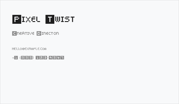 Pixel Twist Business Card