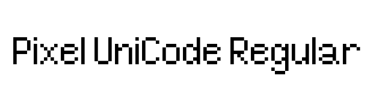 Pixel UniCode Regular  フリーフォントのダウンロード