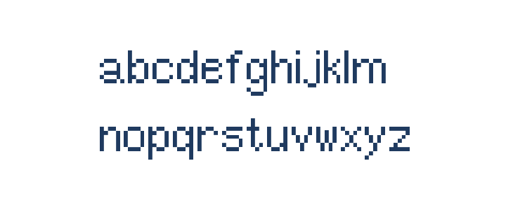 Pixel UniCode Regular Lowercase