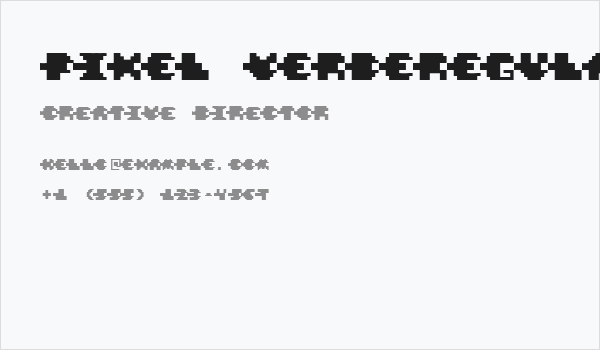Pixel VerdeRegular Business Card