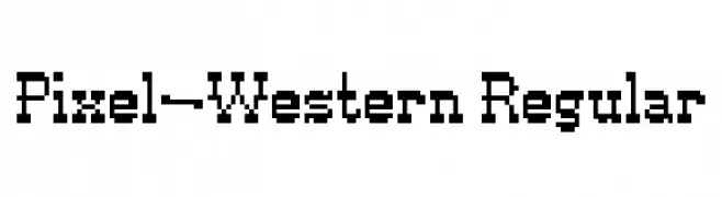 Pixel-Western Regular  Frei Schriftart Herunterladen