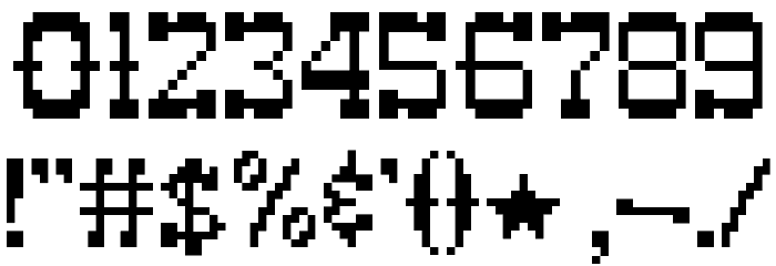 Pixel-Western Regular Font OTHER CHARS