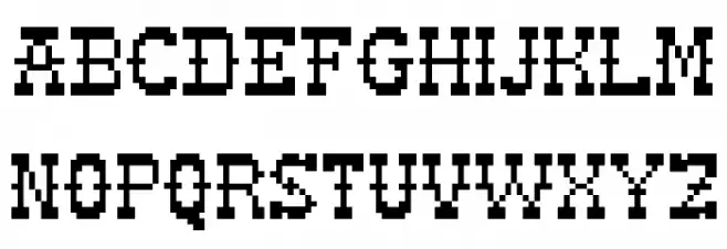 Pixel-Western Regular خط أحرف كبيرة