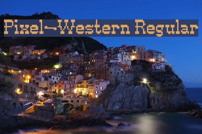 Pixel-Western Regular Font examples