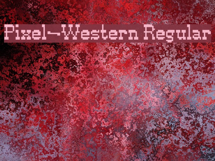 Pixel-Western Regular Font examples