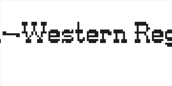 Pixel-Western Regular Logo
