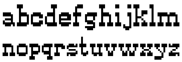 Pixel-Western Regular Font LOWERCASE