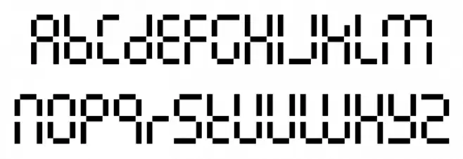 Pixel lcd machine Regular Schriftart Groß
