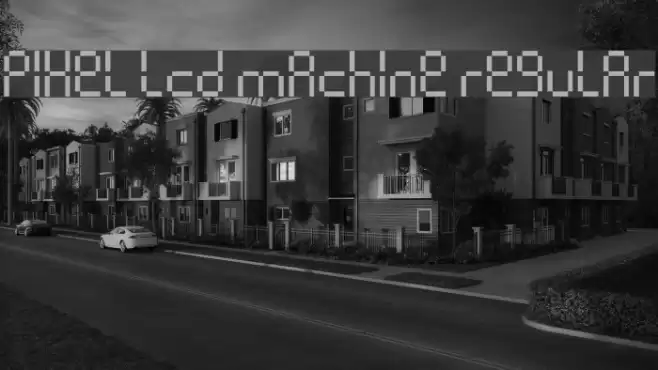 Pixel lcd machine Regular Font examples