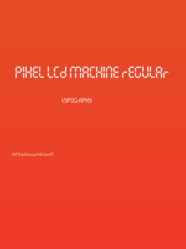 Pixel lcd machine Regular Poster