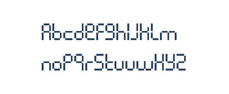 Pixel lcd machine Regular Lowercase