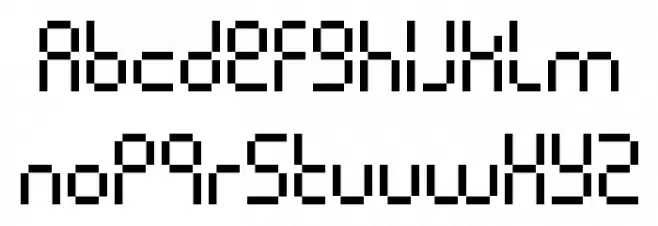 Pixel lcd machine Regular 字体 小写