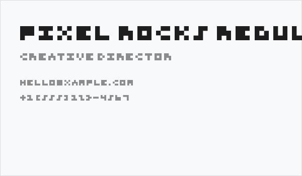 Pixel rocks Regular Business Card